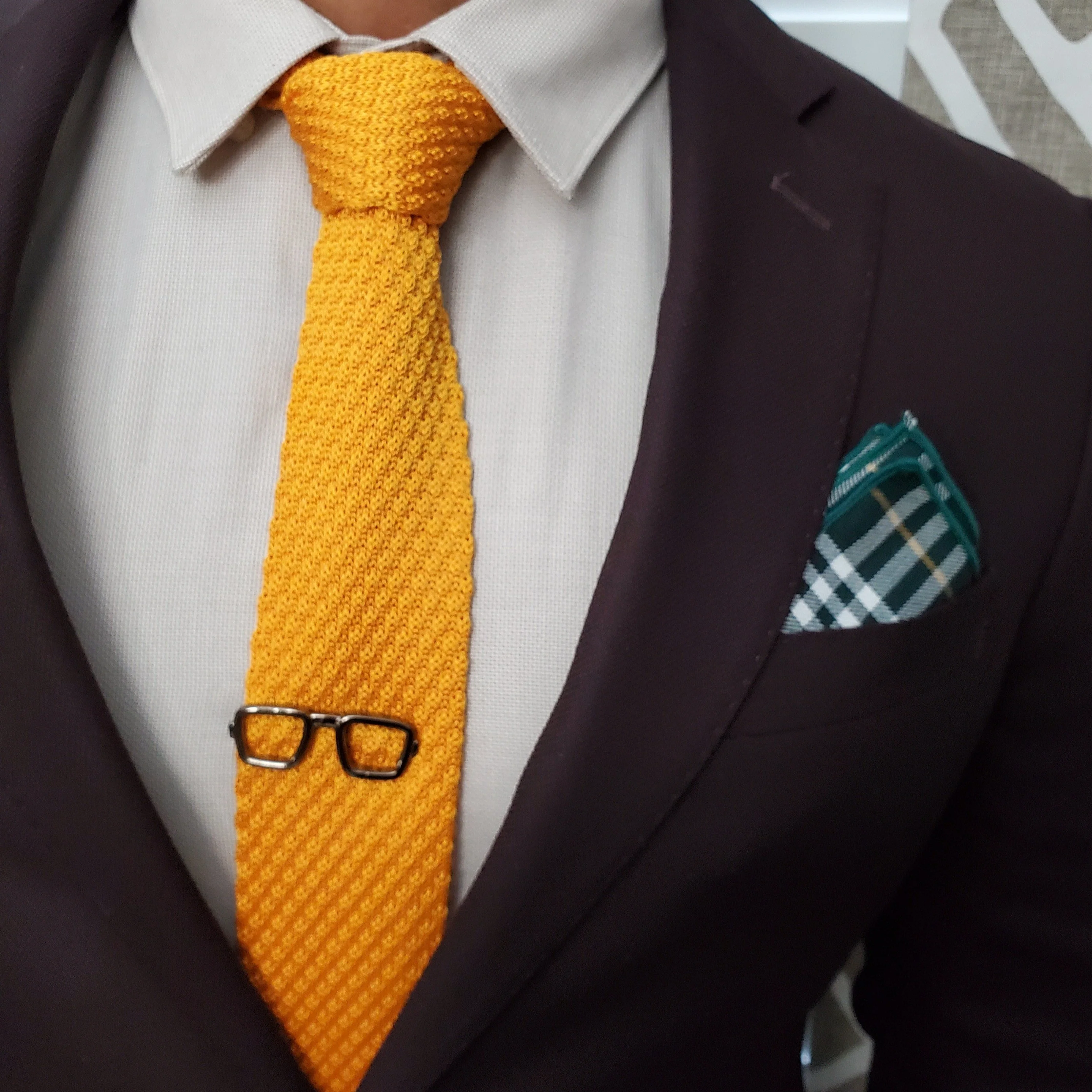 Sunglasses Gun Metal Tie Bar