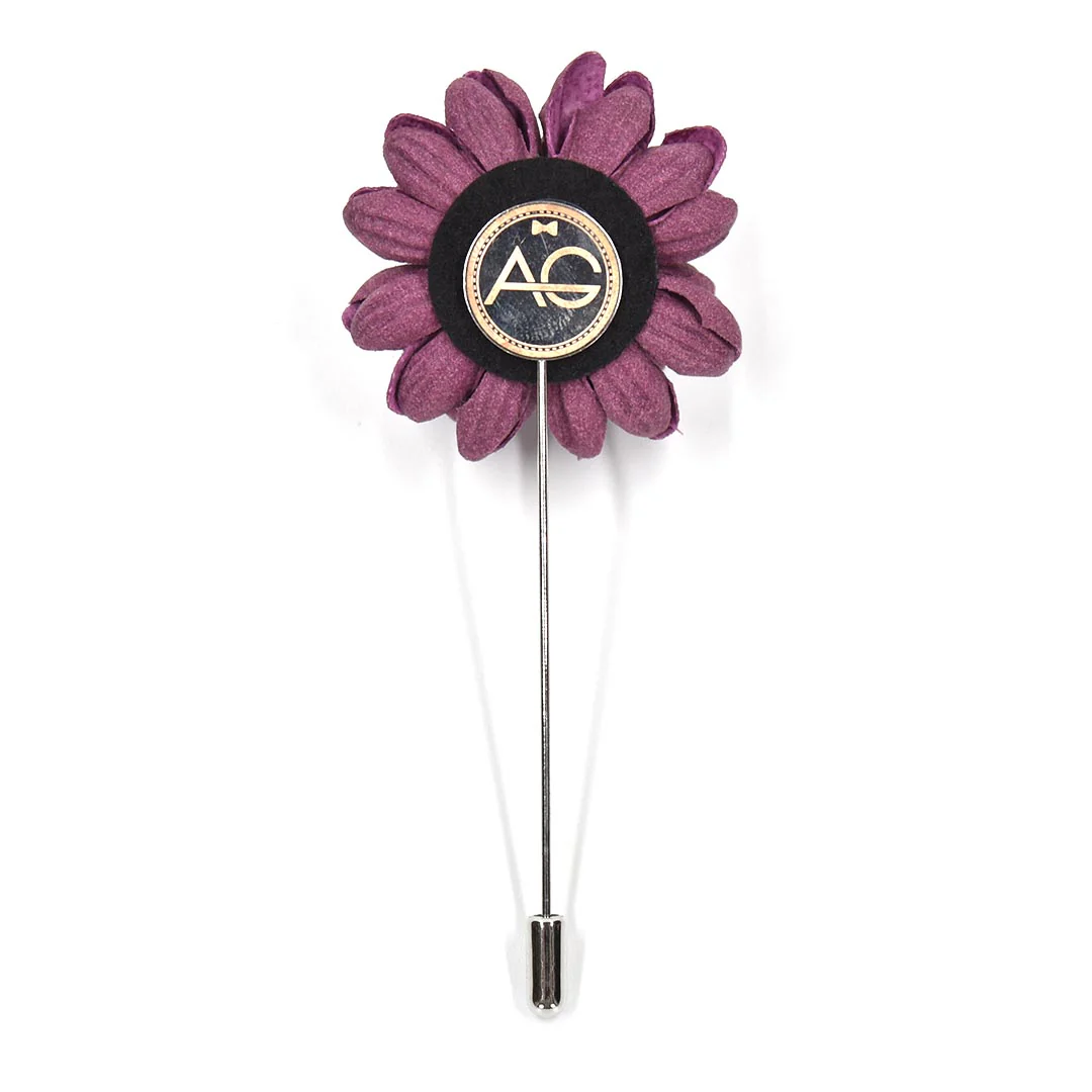 Lapel Pin - Hyacinth Buds Sangria