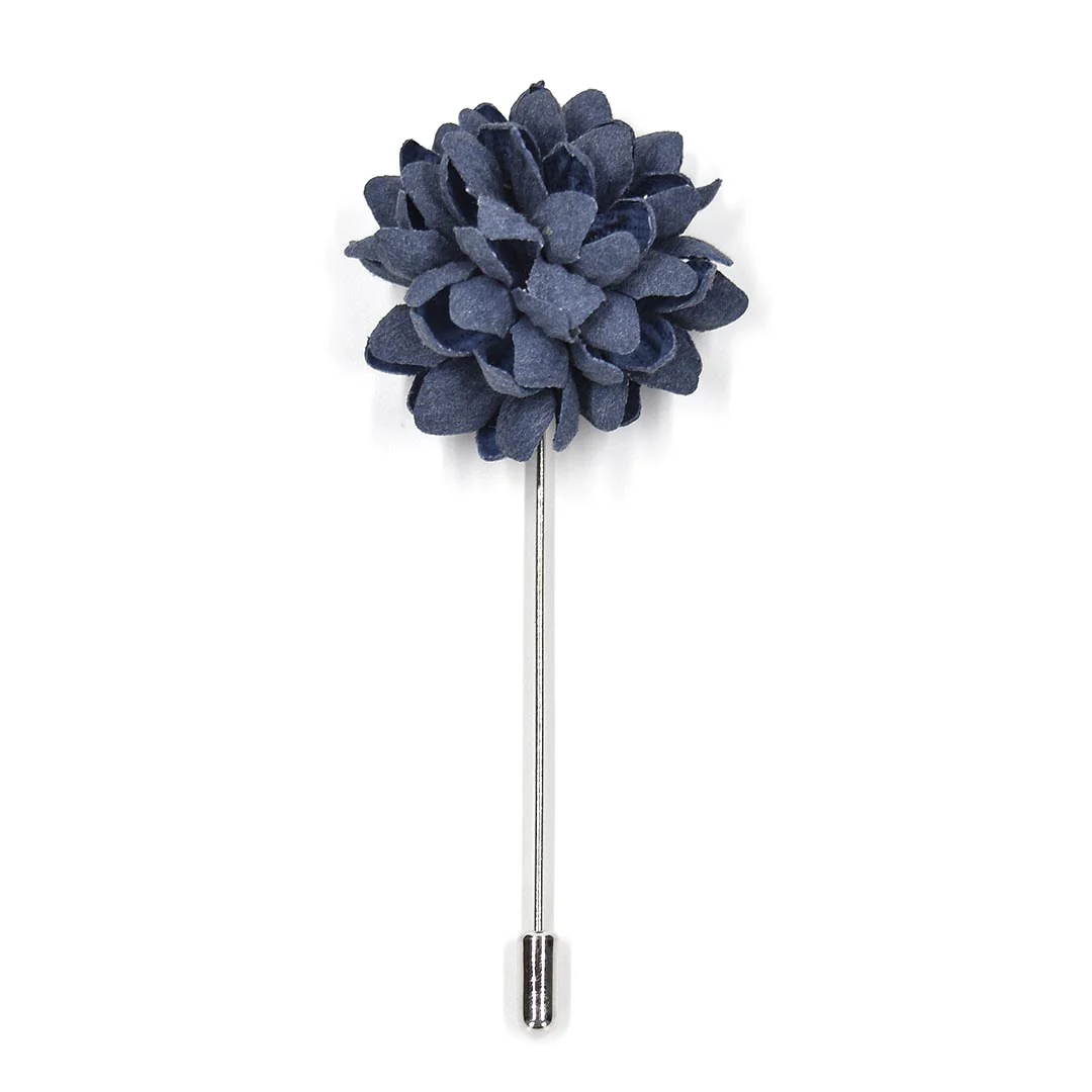 Lapel Pin - Hyacinth Buds Navy