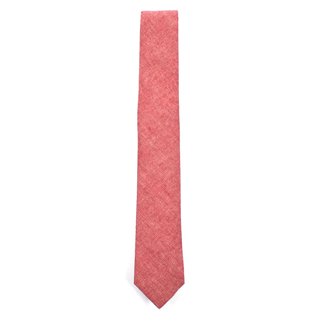 Linen Red Tie