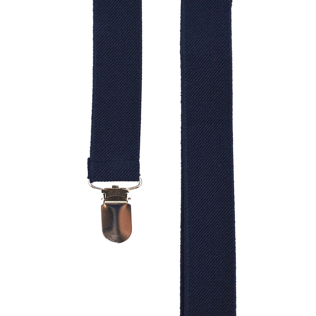 Solid Navy Suspenders