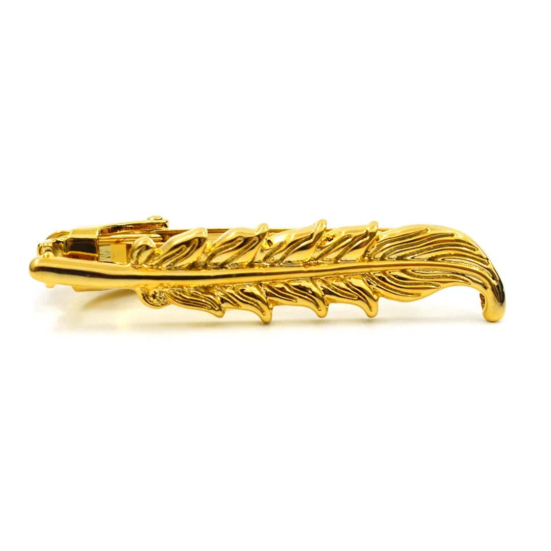 Feather Gold Tie Bar