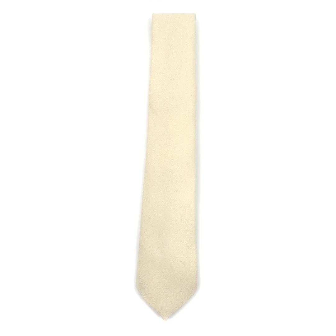 Microsuede Canary Ivory Tie Set