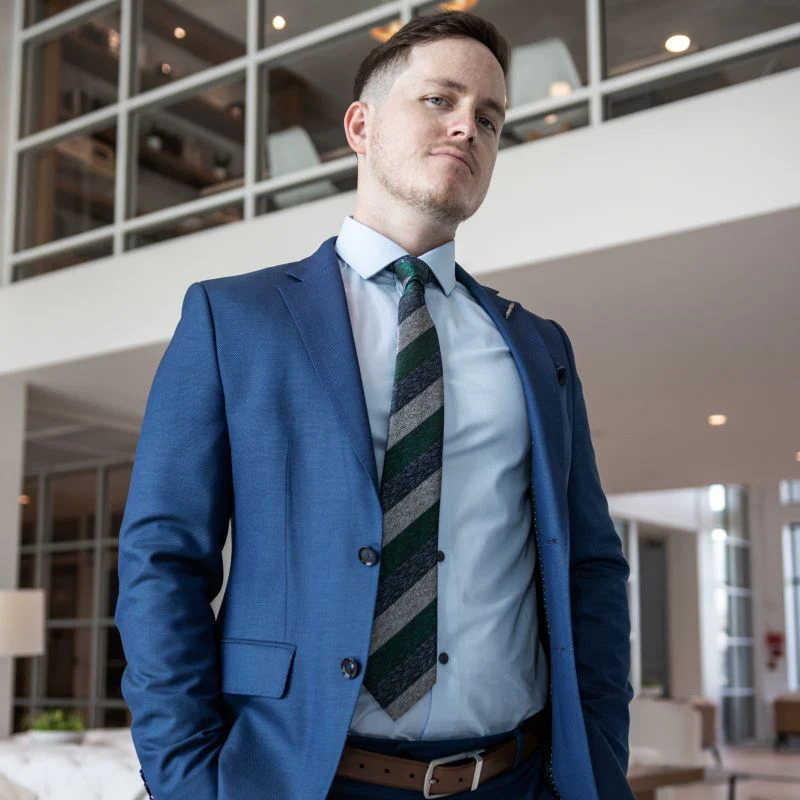 Triple Stripe Liquid Metals Tie