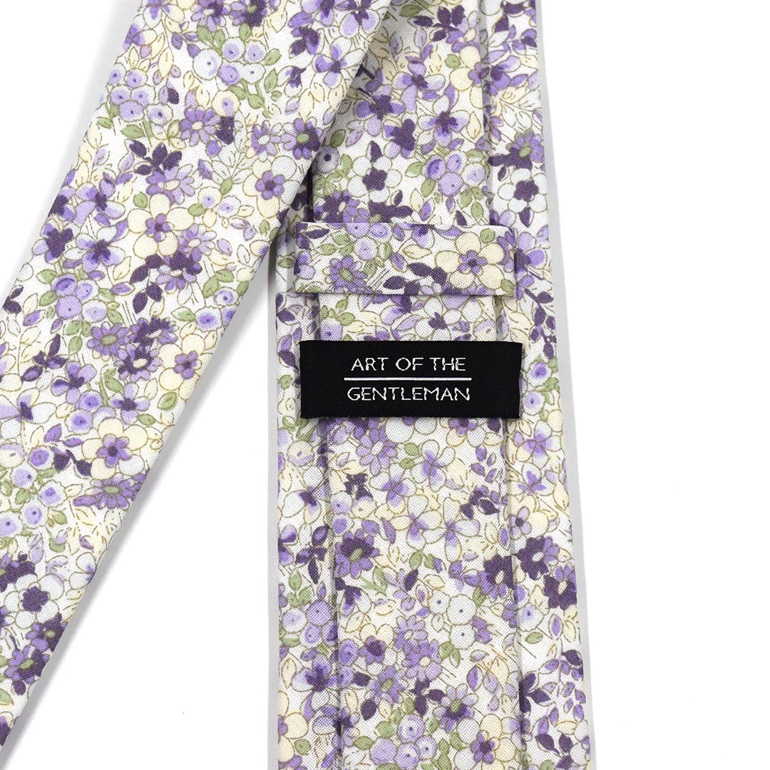 Floral Lavender Tahiti Tie