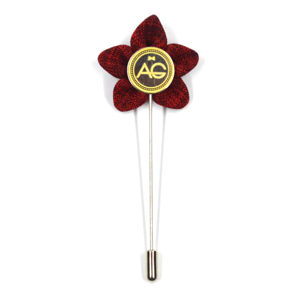 Lapel Pin - Wildflower Crimson