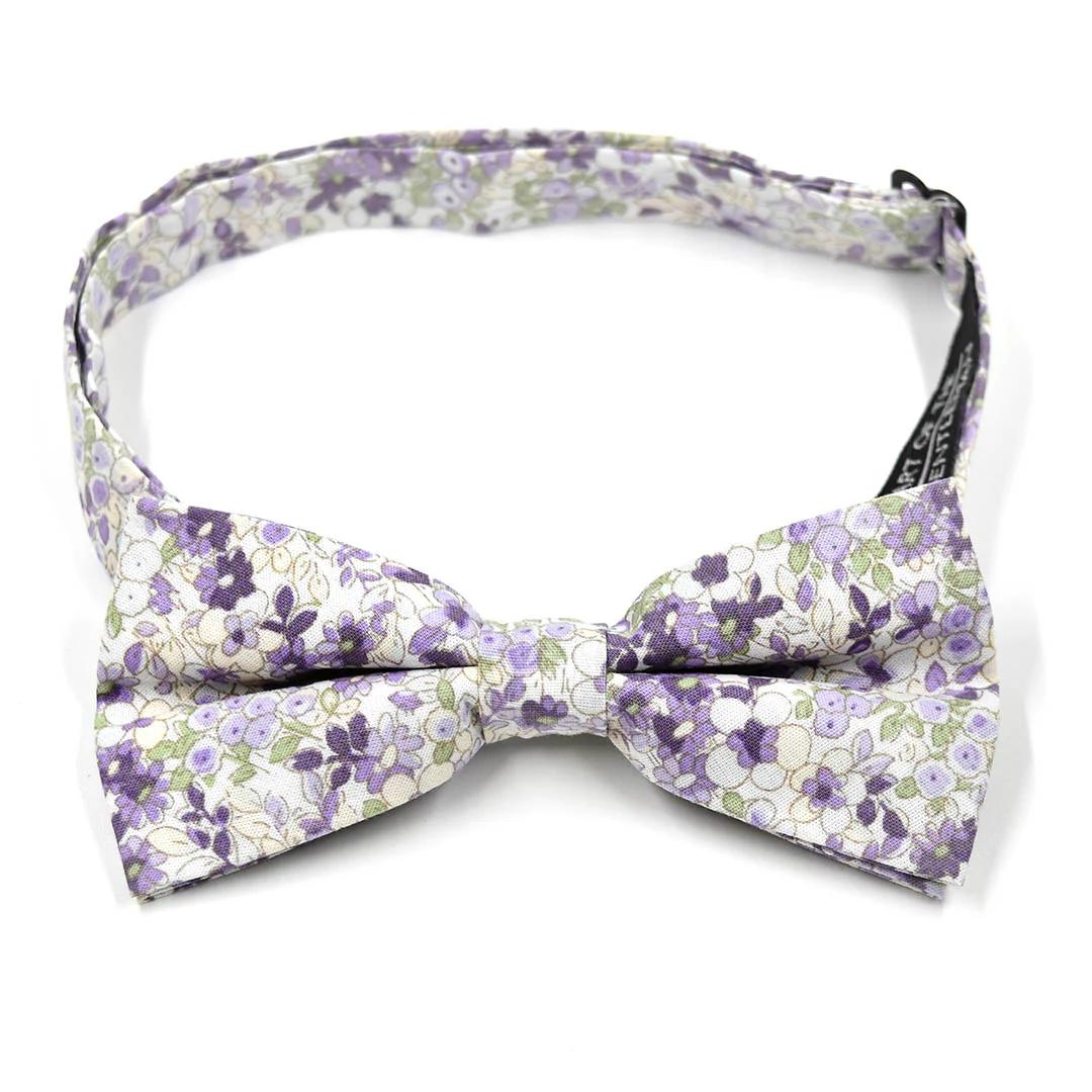 Kids Floral Tahiti Lavender Pre Tied Bow Tie