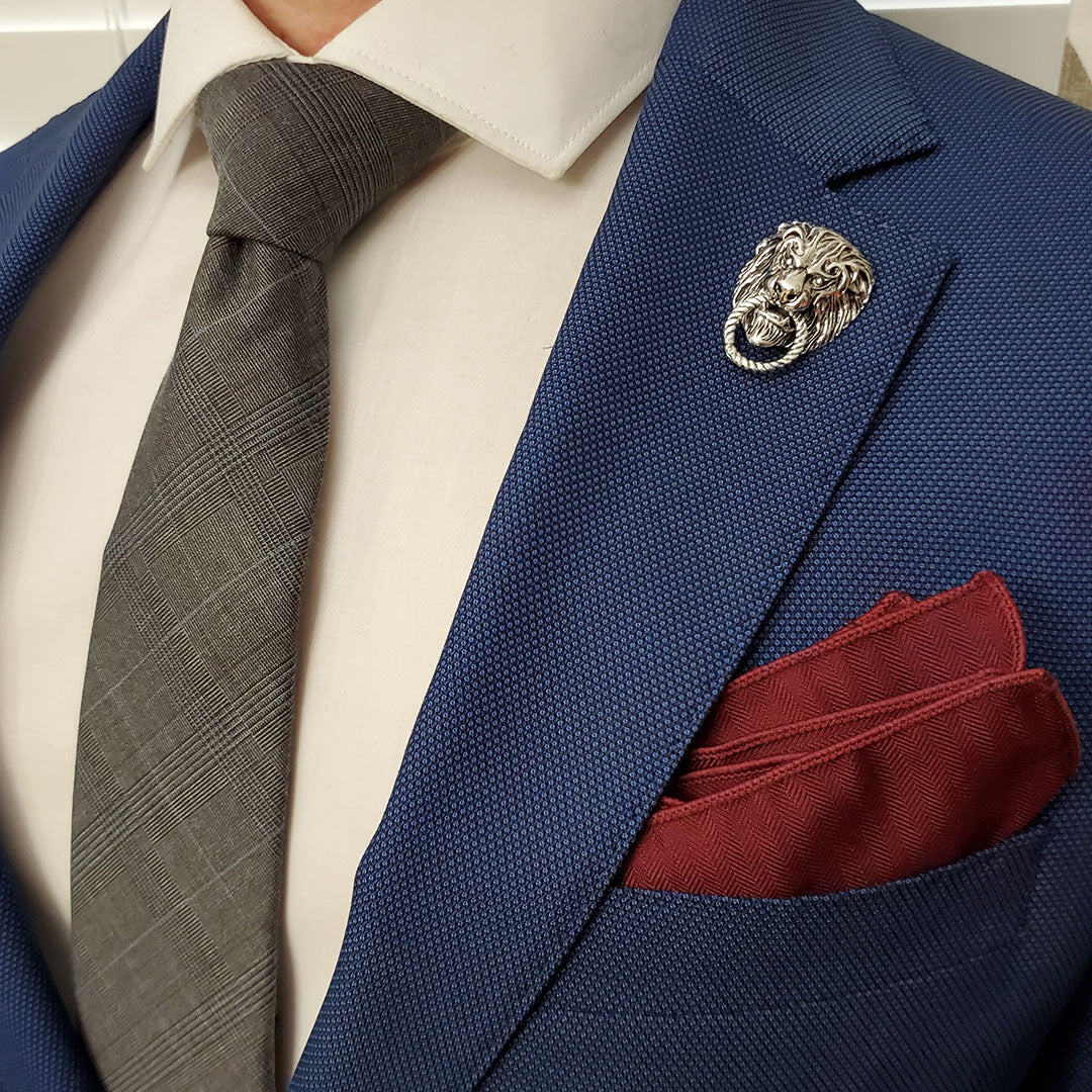 Solid Burgundy Pocket Square