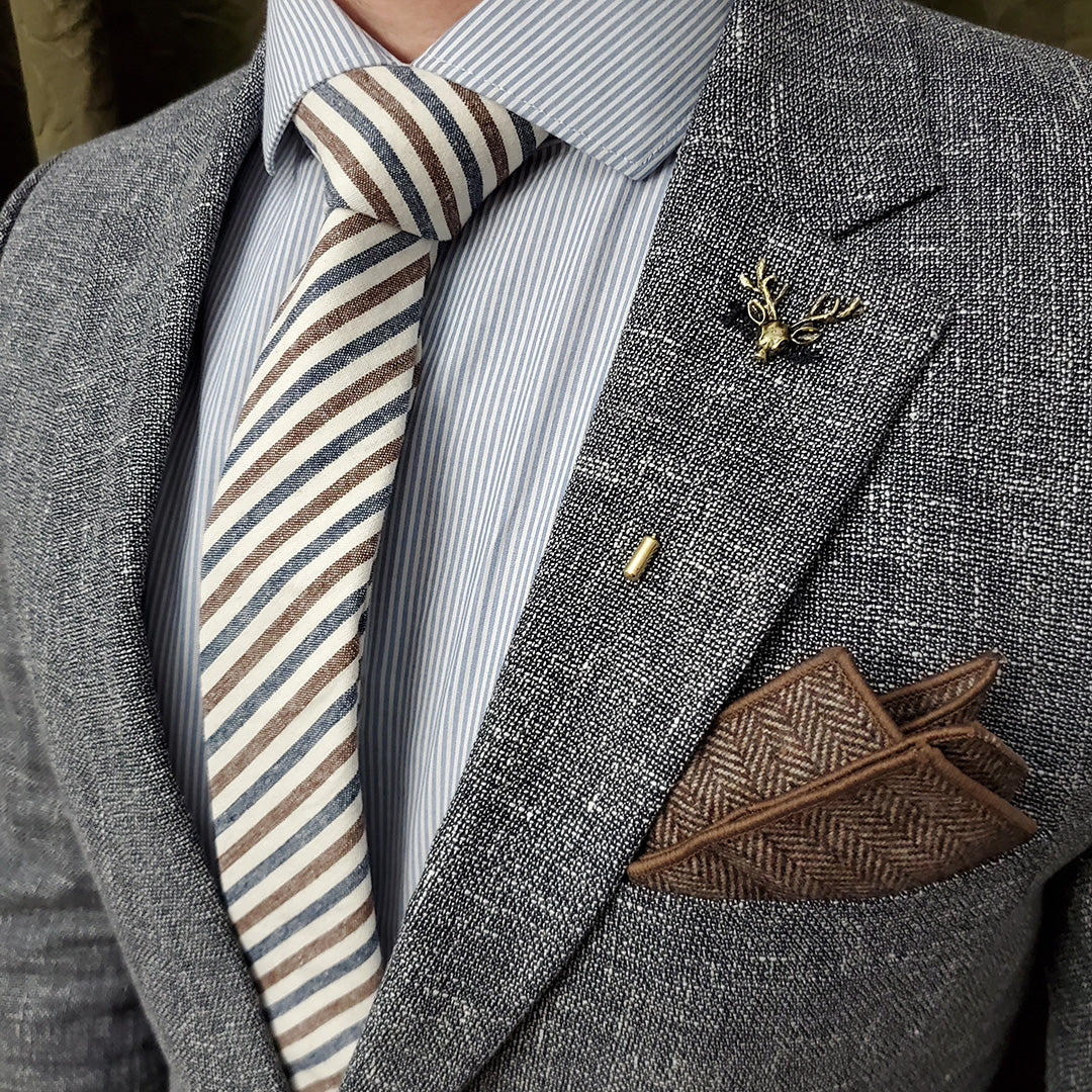 Striped Oxford Tie Set