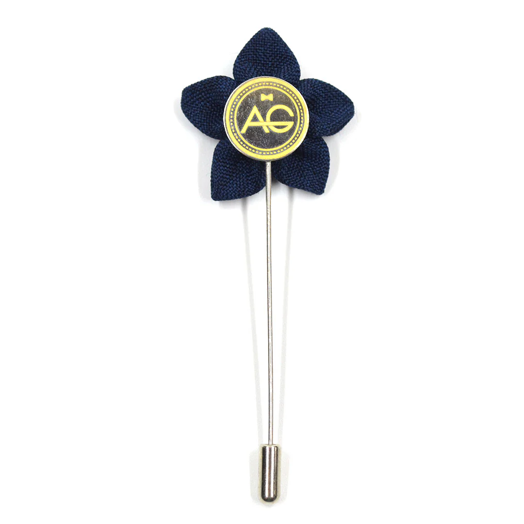 Lapel Pin - Wildflower Navy
