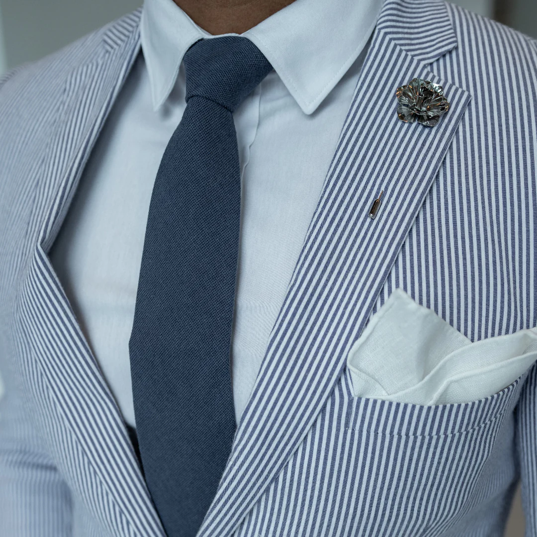 Kids Solid Marine Navy Pre Tied Tie