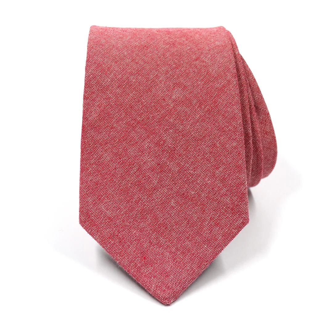 Linen Red Tie