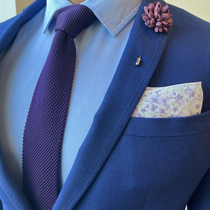Floral Lavender Tahiti Pocket Square