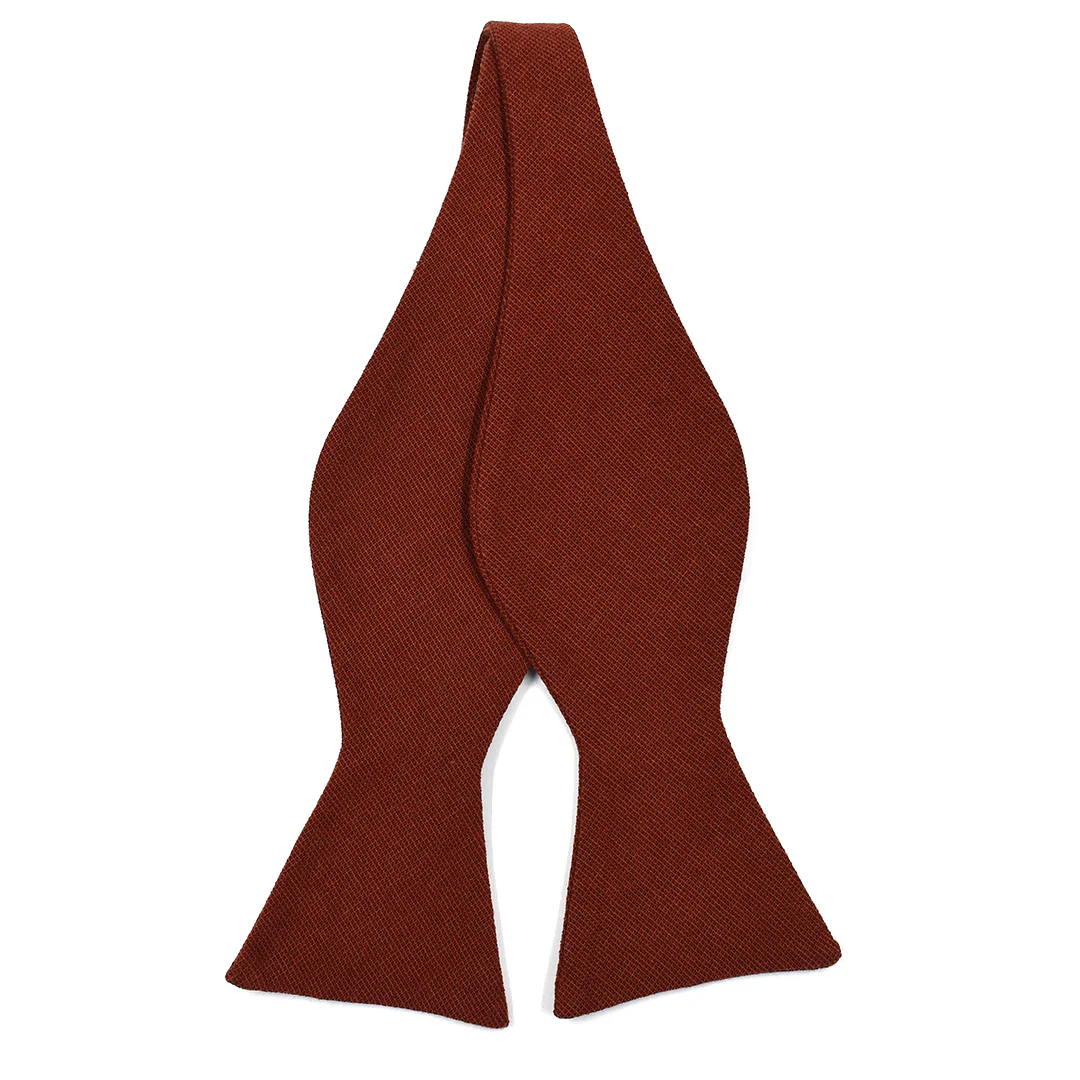 Solid Cinnamon Self Tie Bow Tie