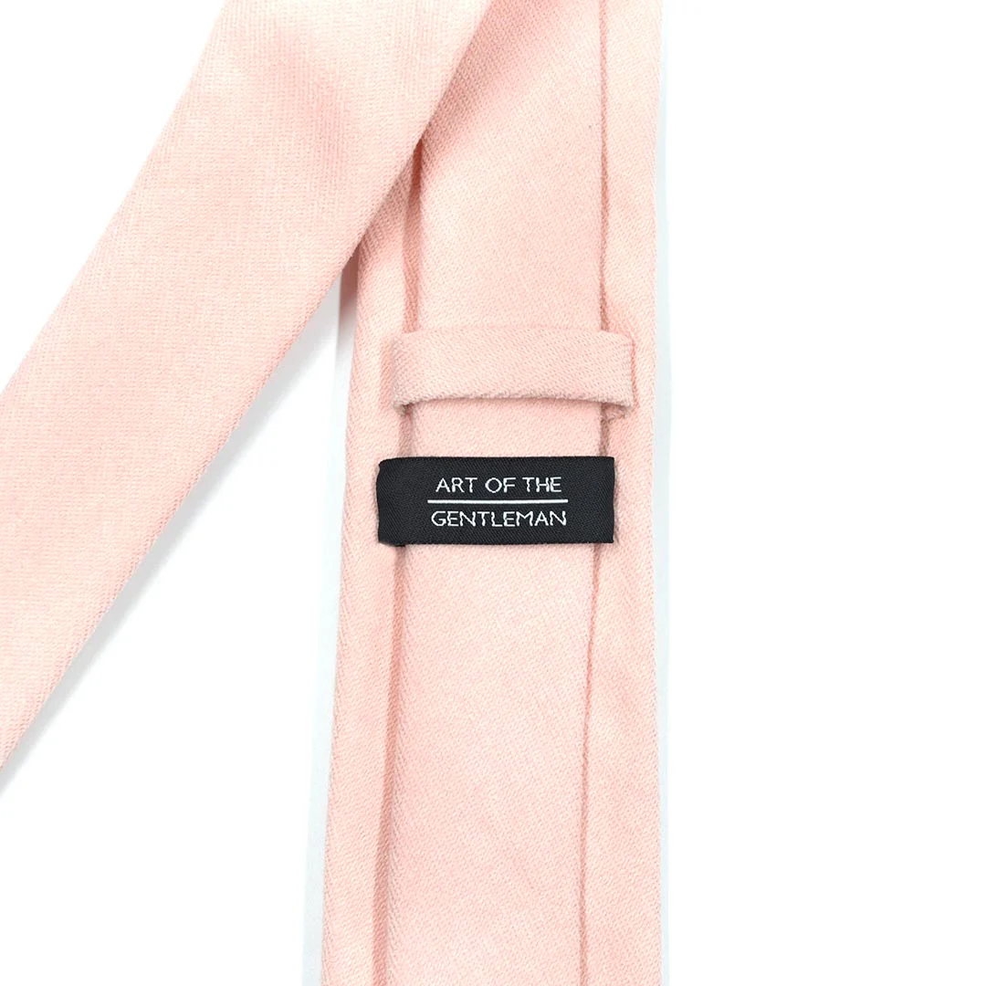 Microsuede Blush Pink Tie