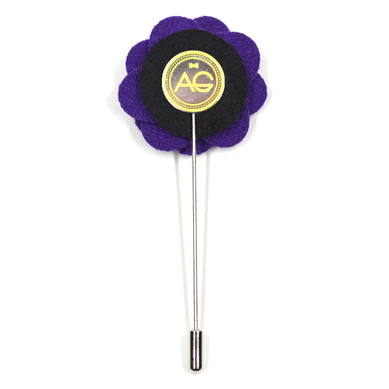 Lapel Pin - Floral Purple
