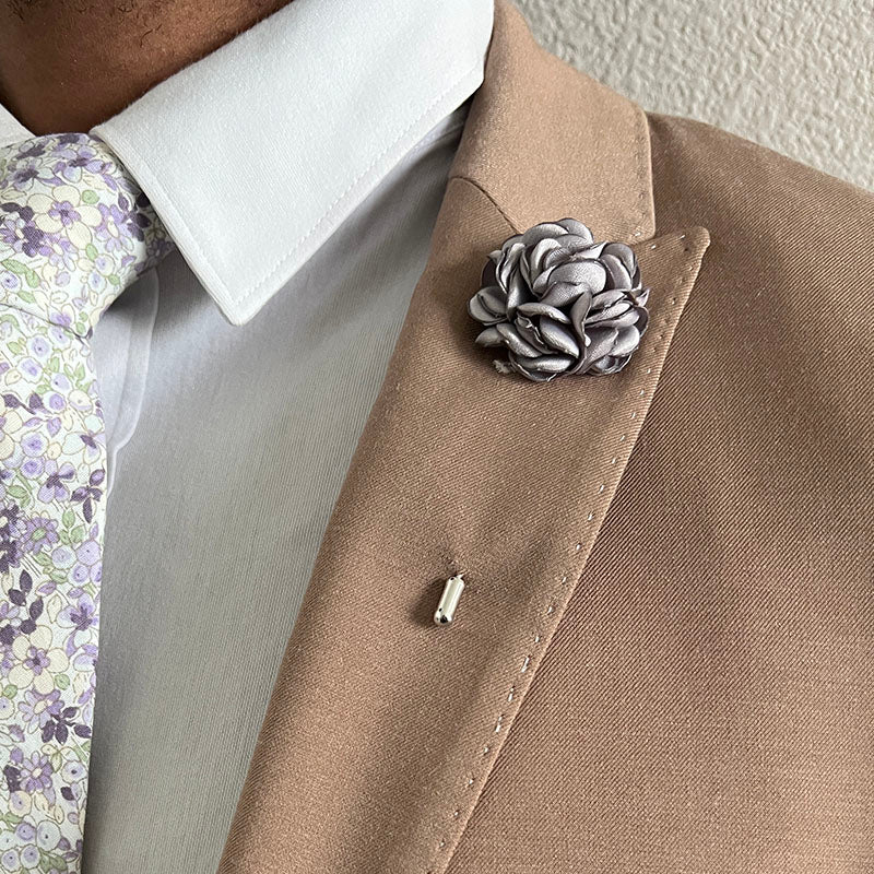 Lapel Pin - Rose Grey