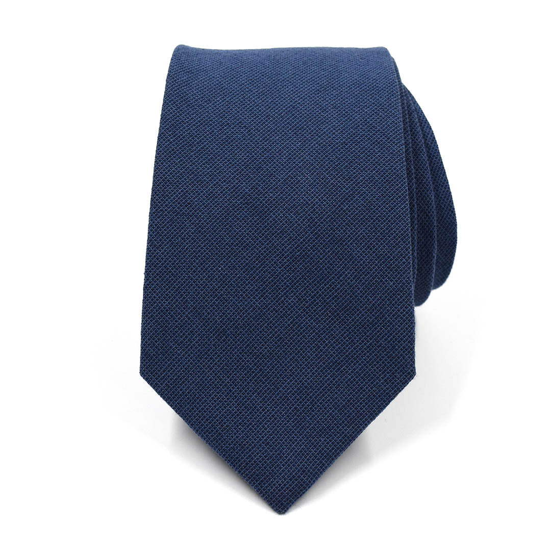 Solid Marine Navy Tie