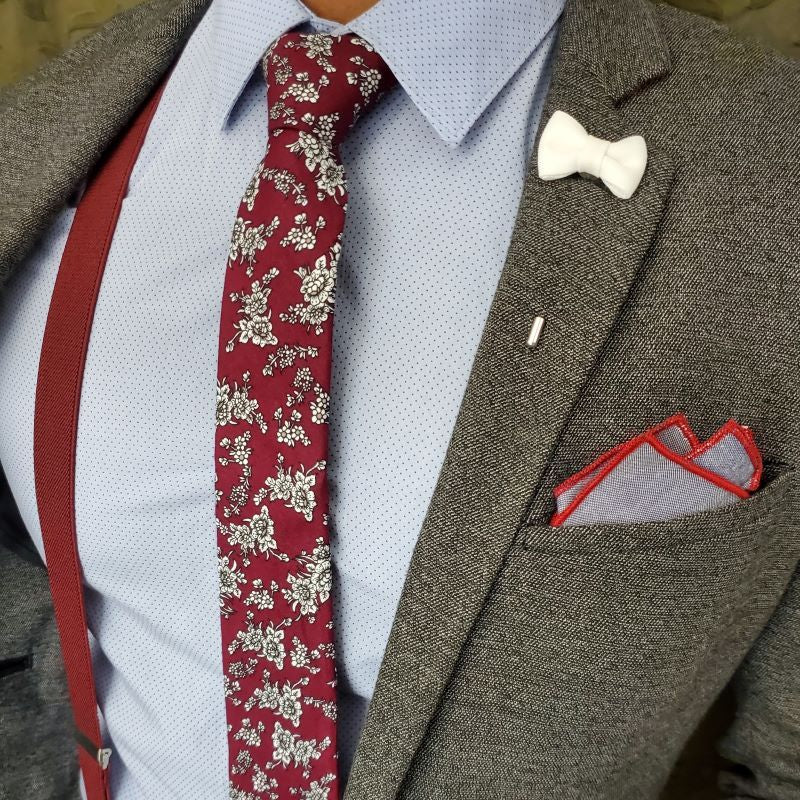 Solid Burgundy Suspenders