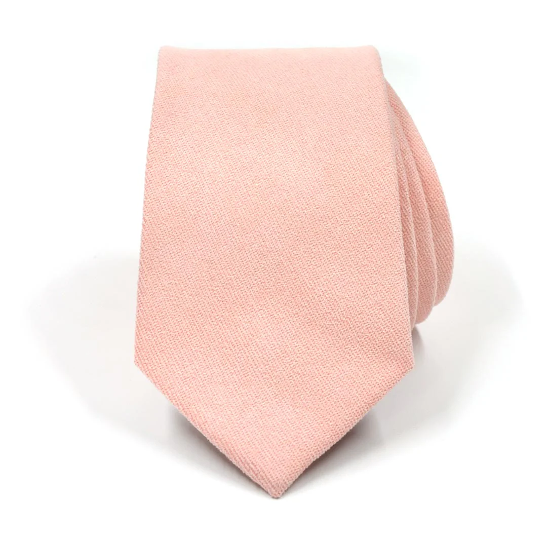 Microsuede Blush Pink Tie