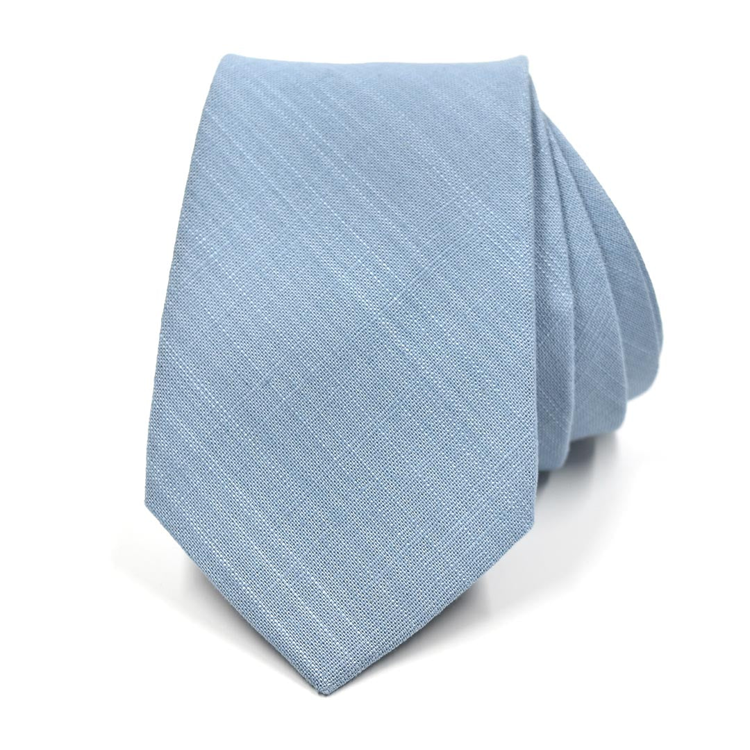 Linen Dusty Blue Tie