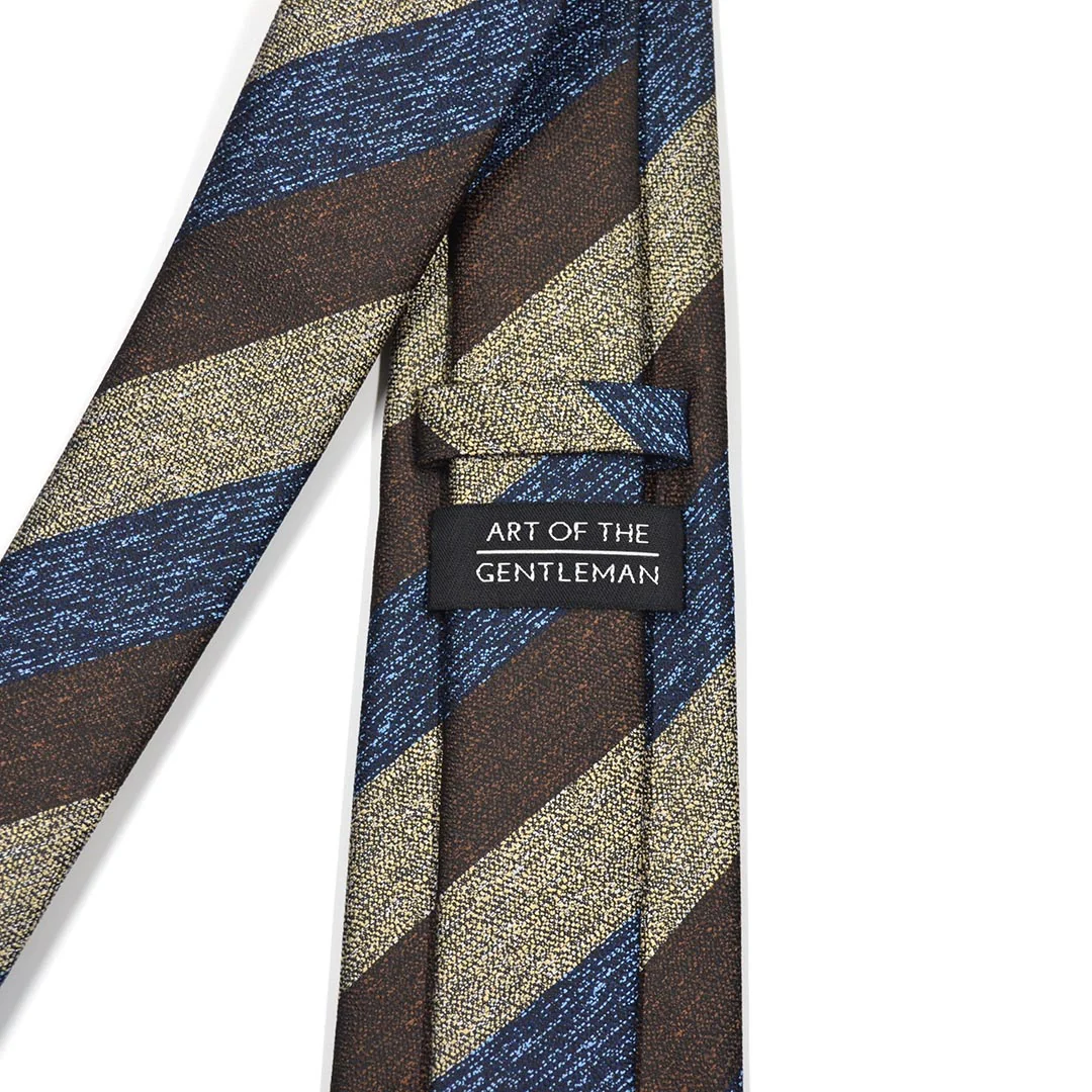 Triple Stripe Earth Metals Tie Set