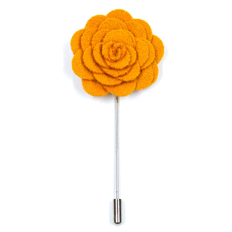Lapel Pin - Floral Camel