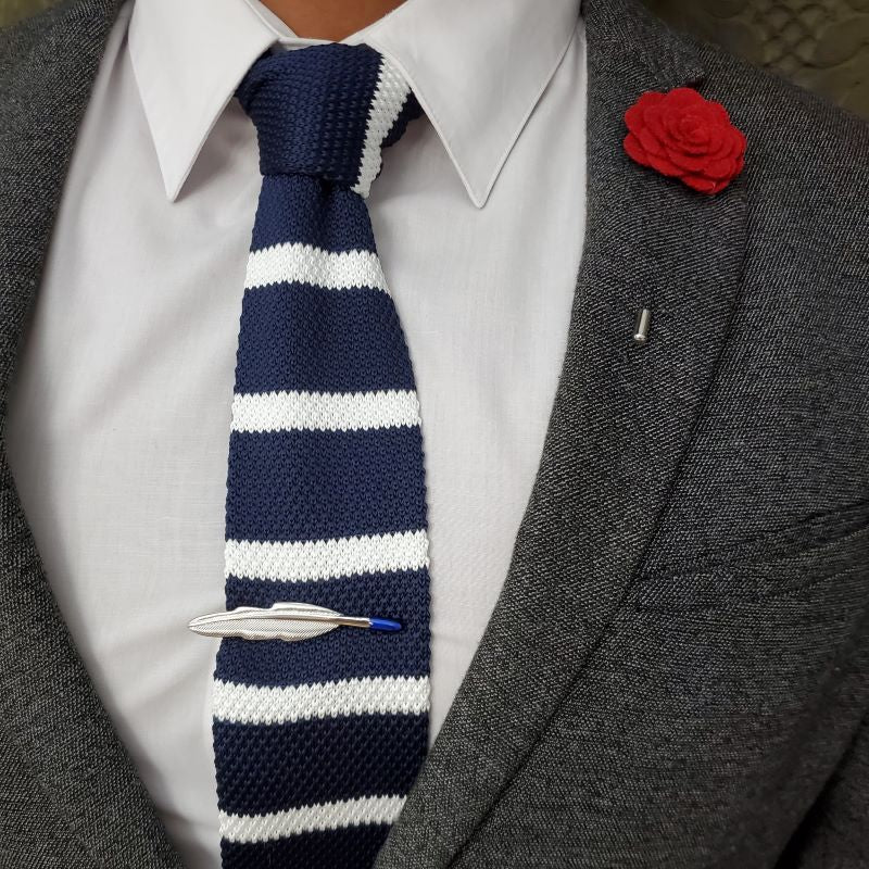 Knitted Firecracker Striped Tie