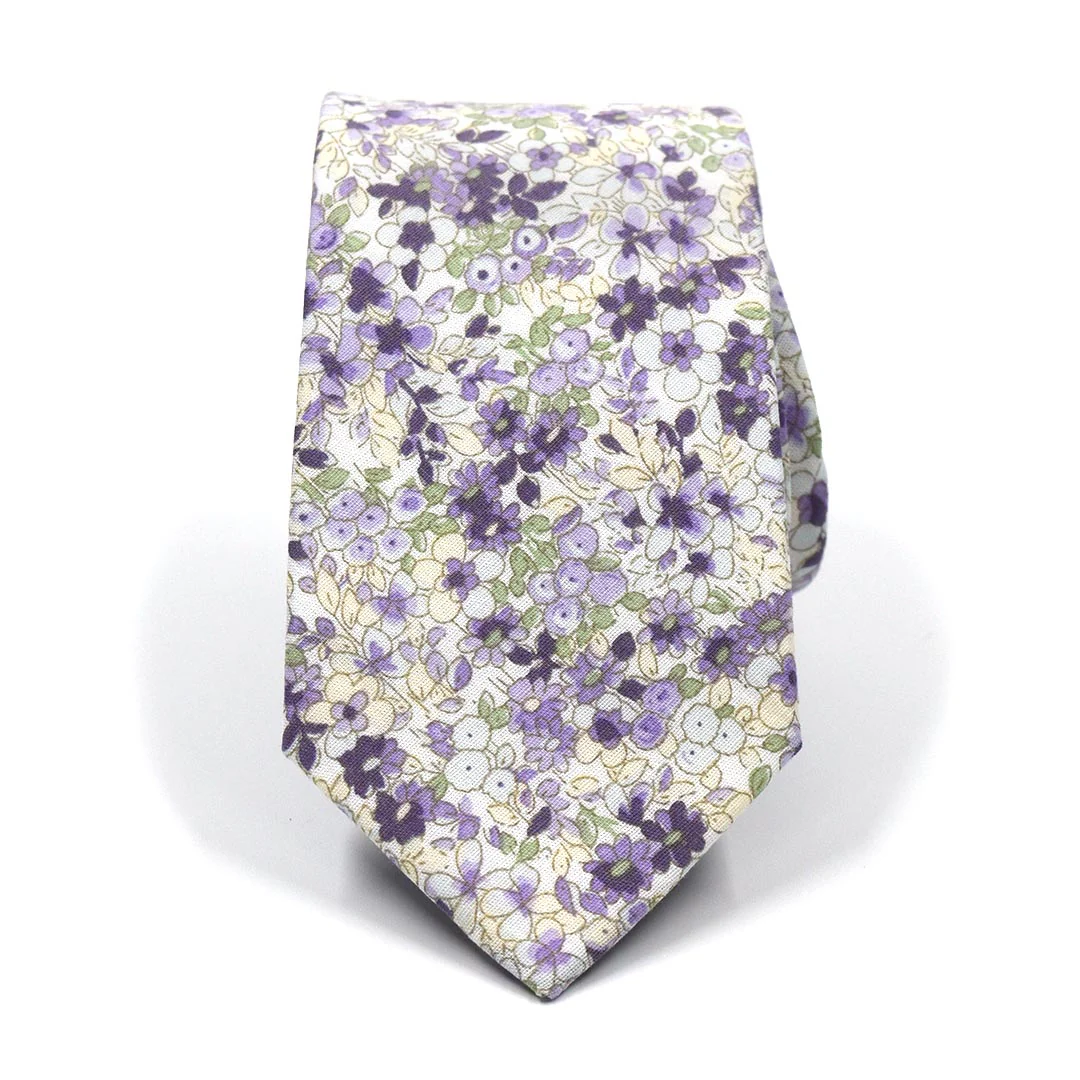 Floral Lavender Tahiti Tie