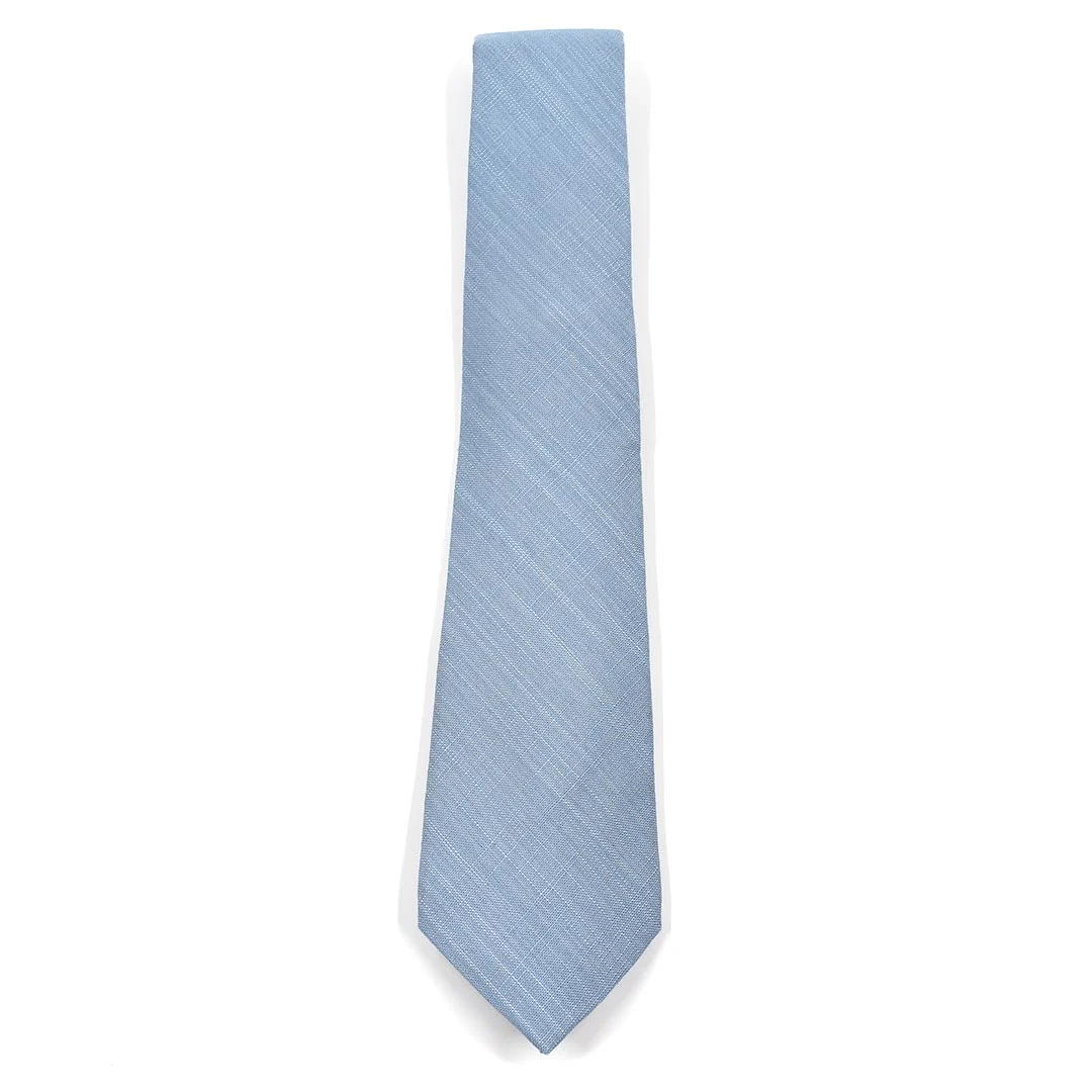 Linen Dusty Blue Tie