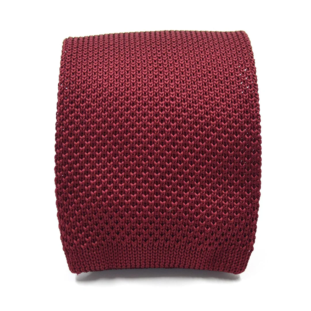 Knitted Burgundy Tie