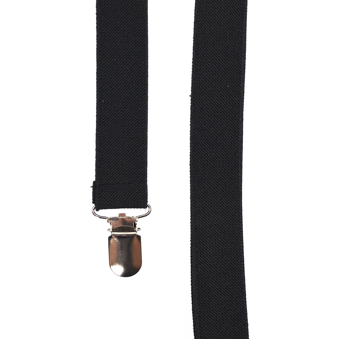 Solid Black Suspenders