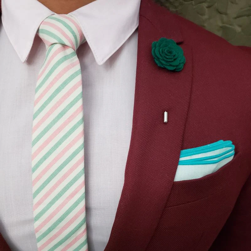 Seersucker Watermelon Tie