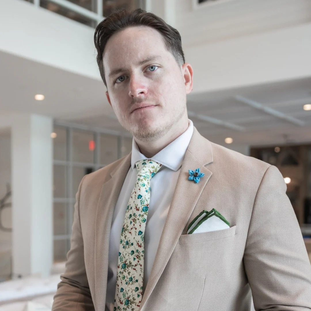 Lapel Pin - Wildflower Aqua Light Blue