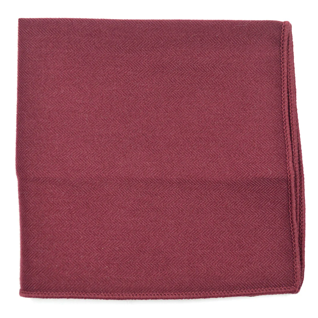 Solid Burgundy Pocket Square