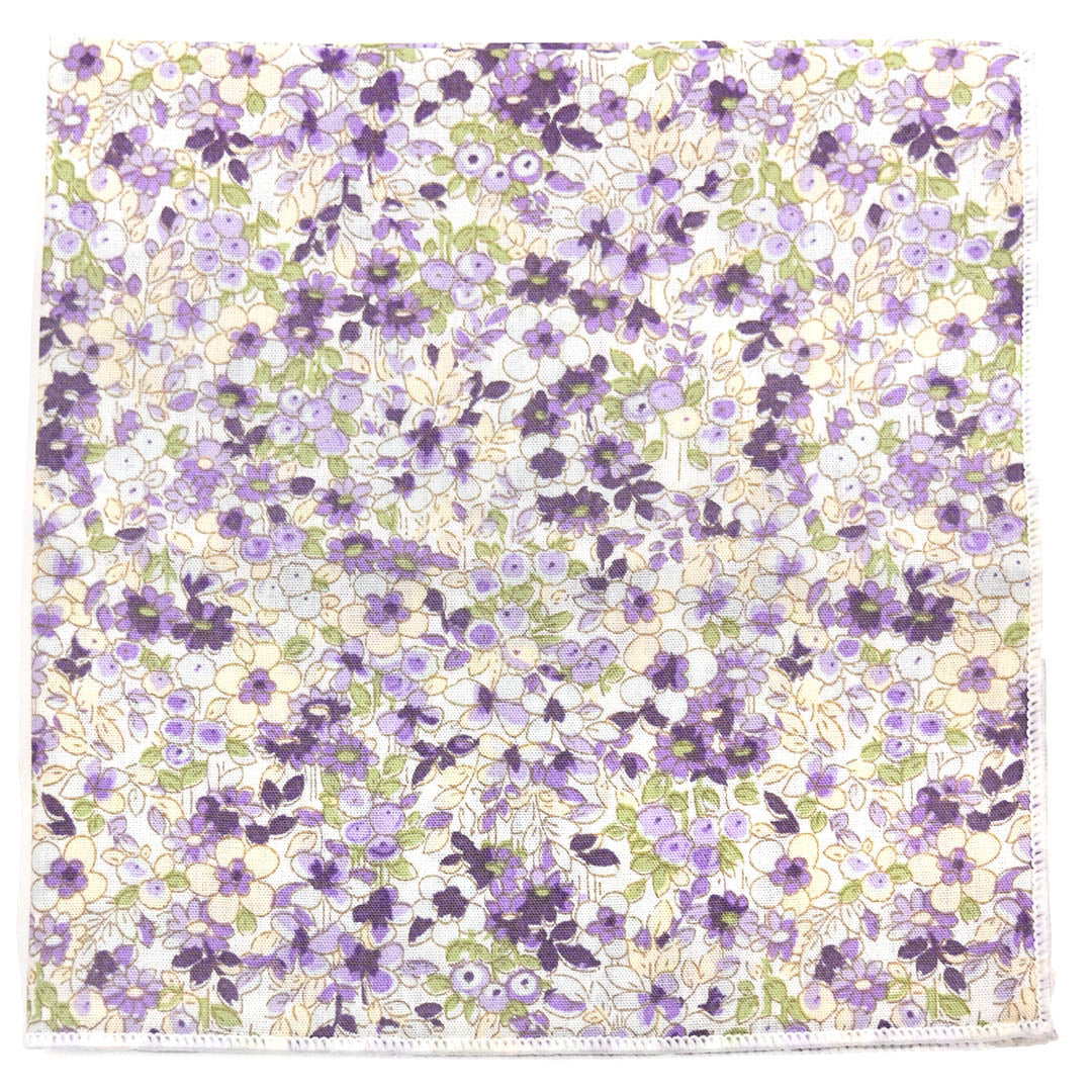 Floral Lavender Tahiti Pocket Square