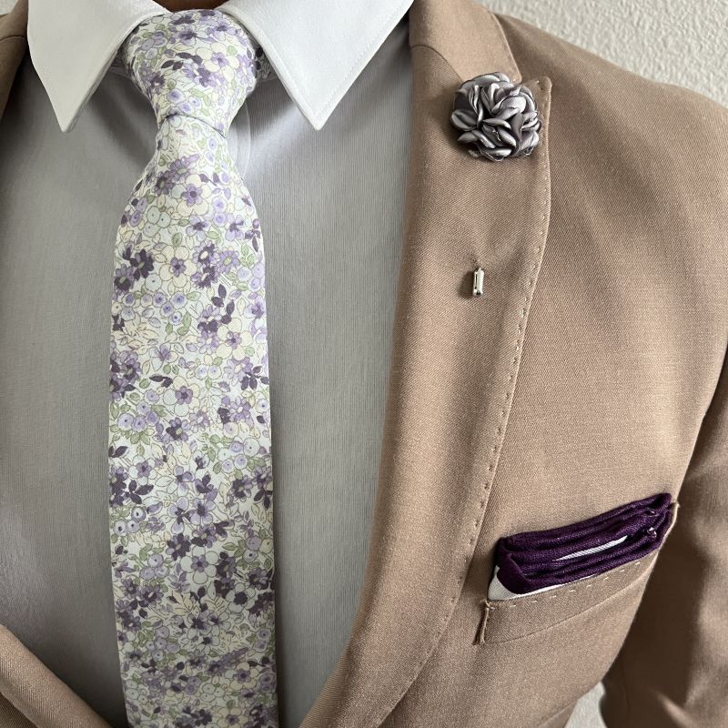 Kids Floral Lavender Tahiti Pre Tied Tie