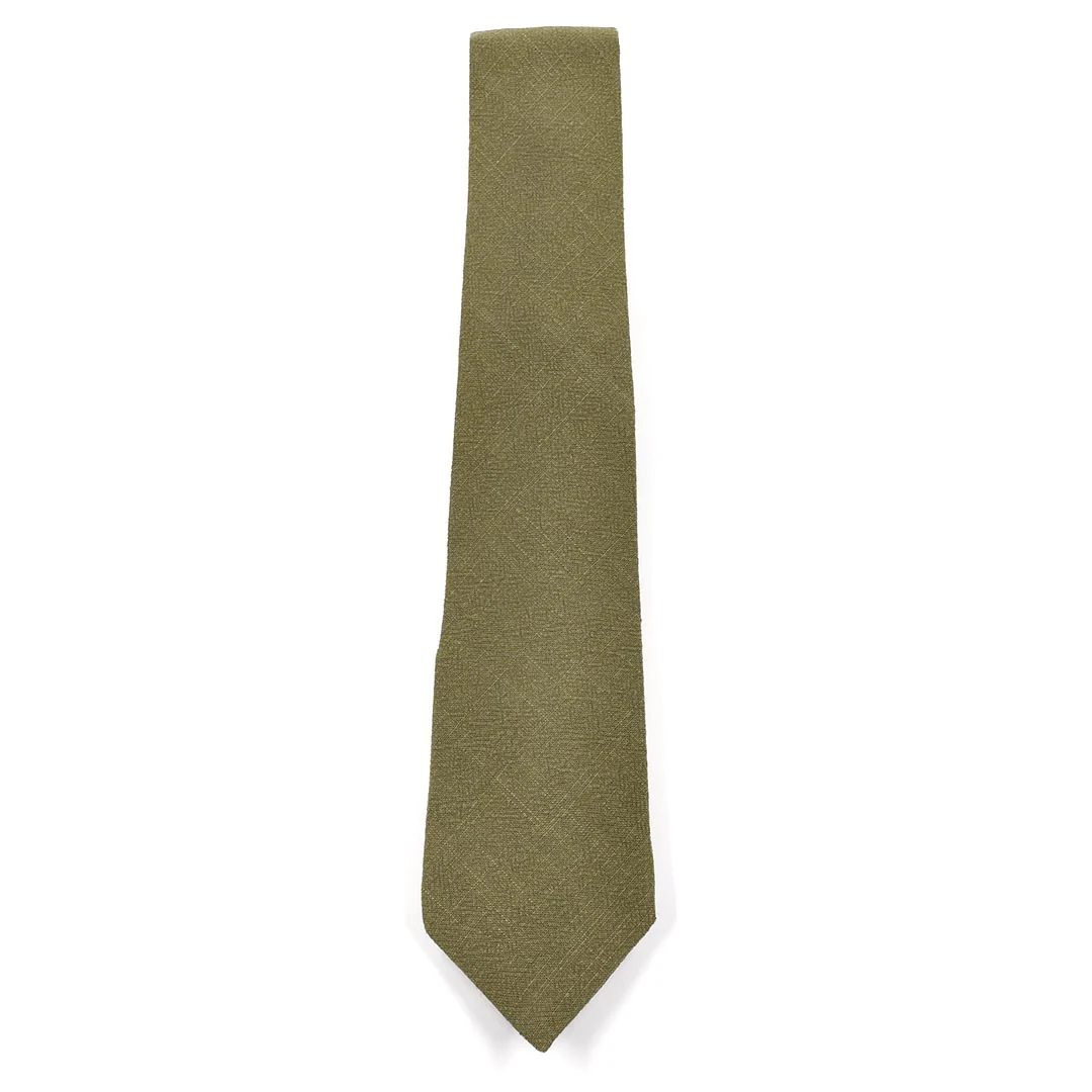 Linen Martini Olive Tie