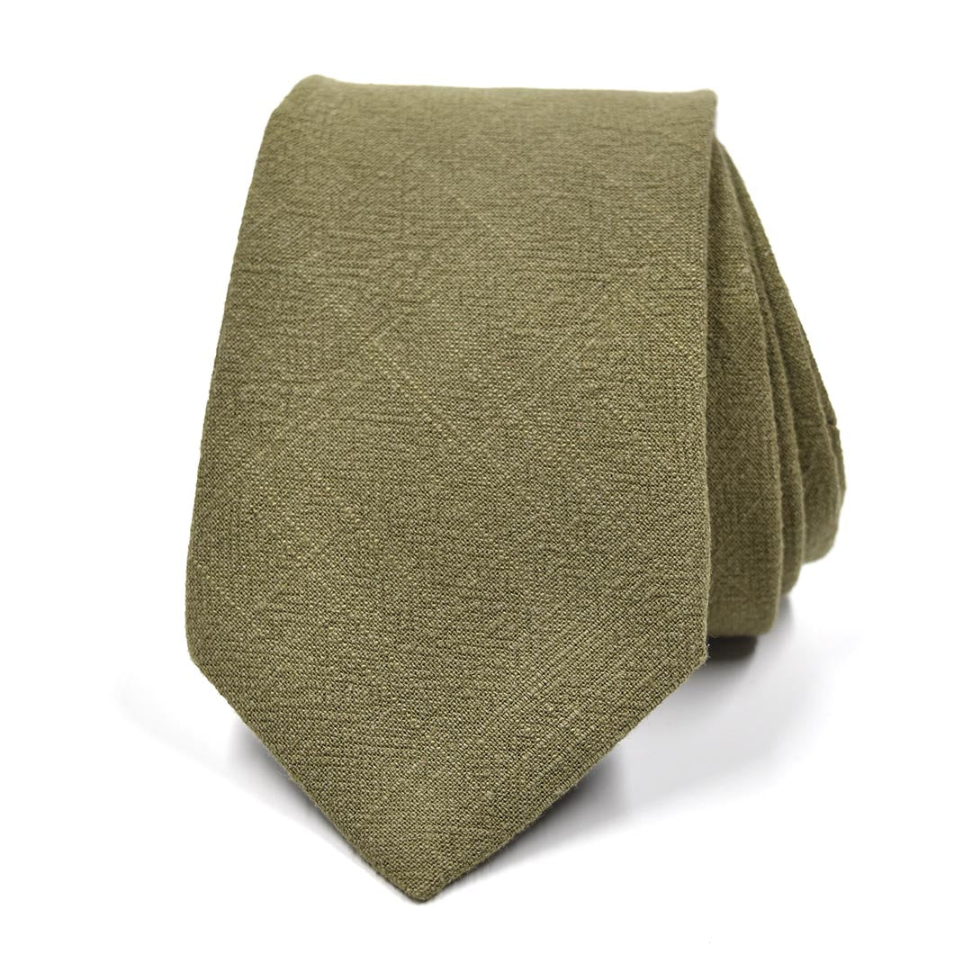 Linen Martini Olive Tie