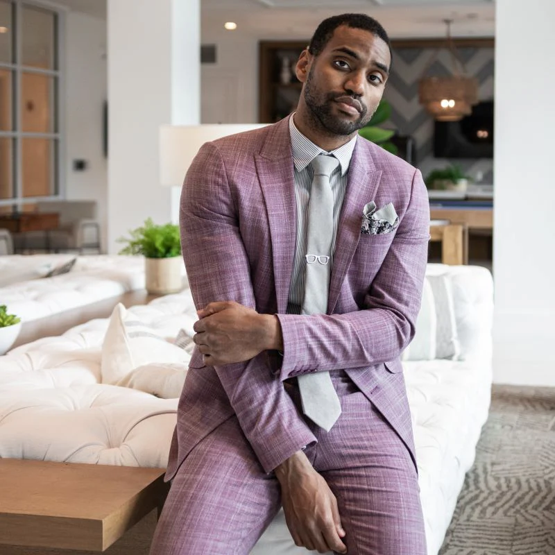 Microsuede Light Grey Tie Set