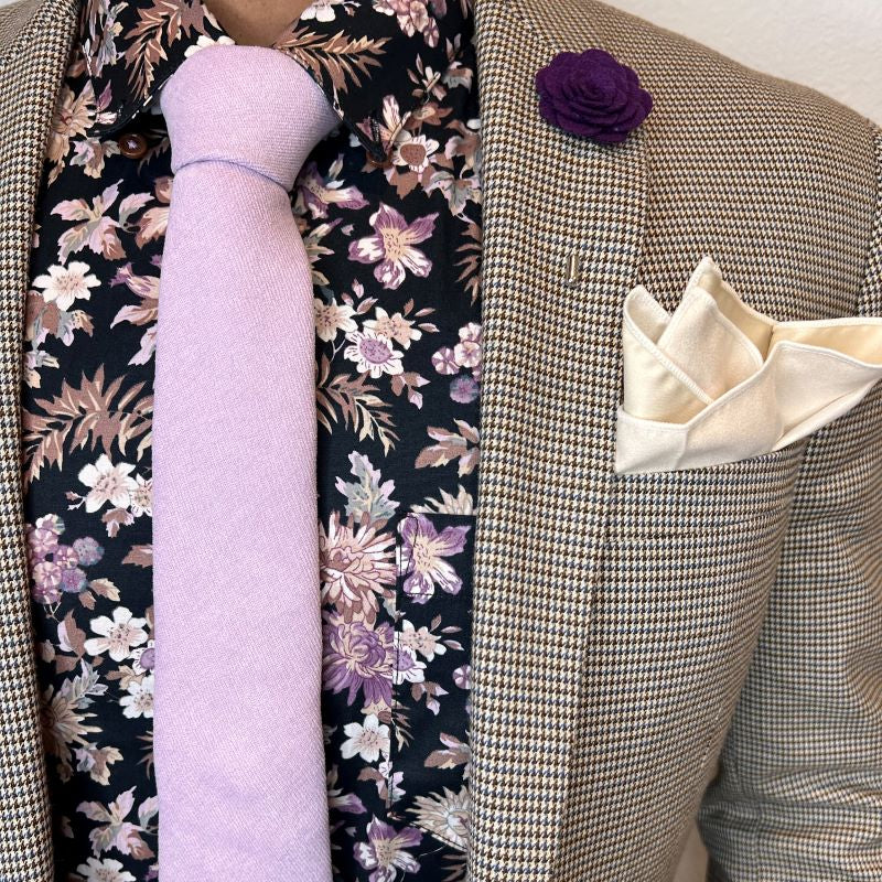 Microsuede Lavender Tie