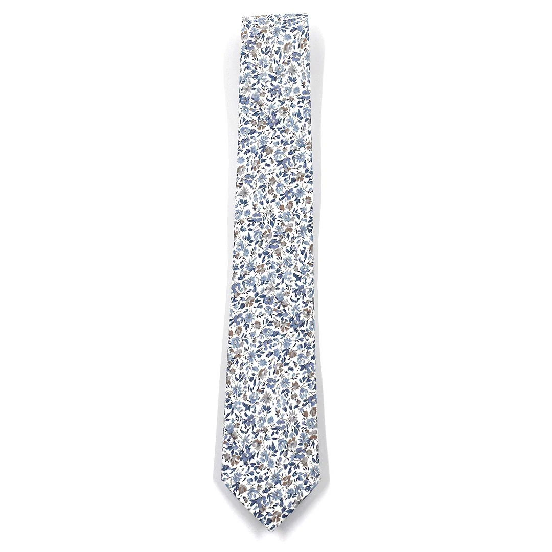 Floral Mist Blue Tie Set