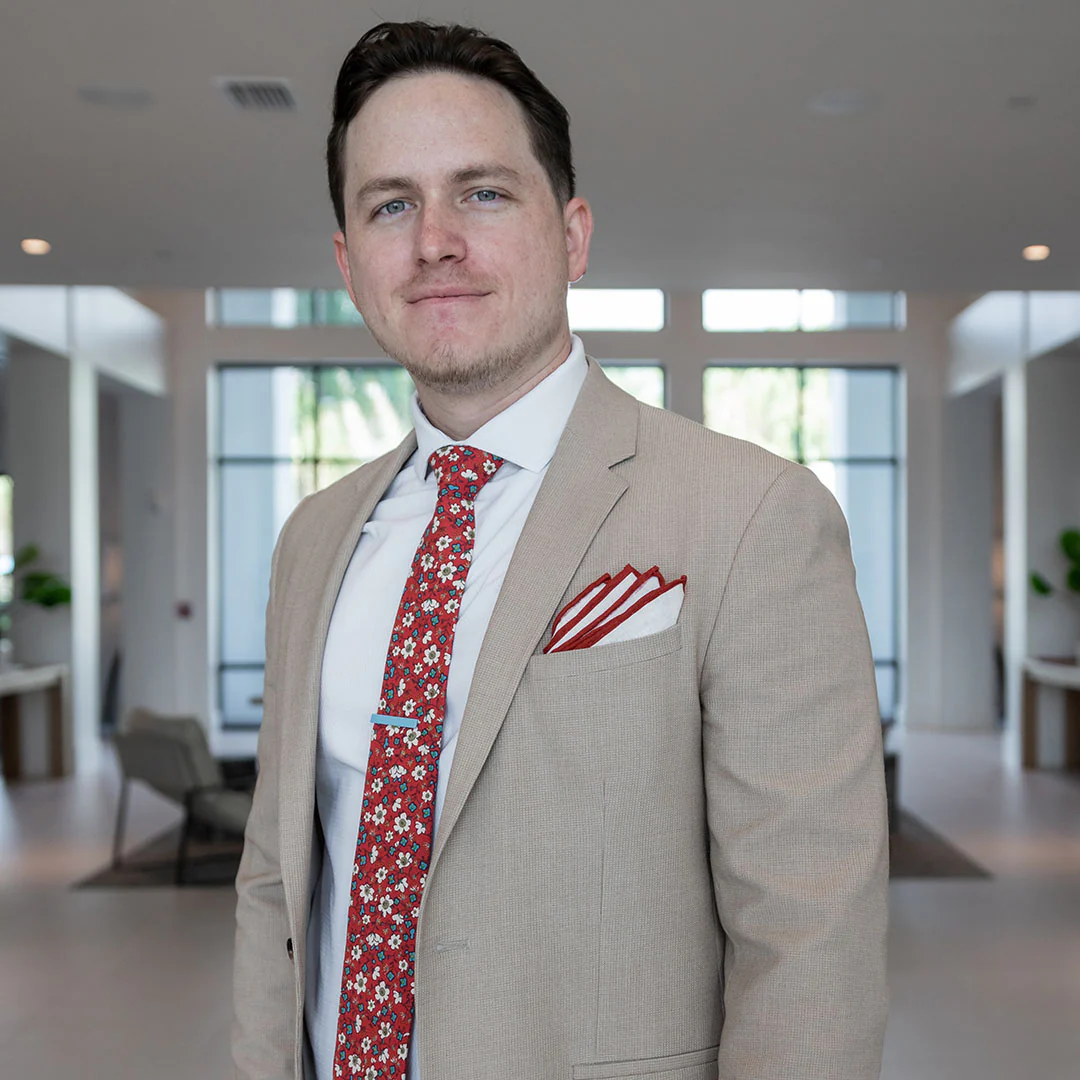 Floral Ruby Blooms Tie