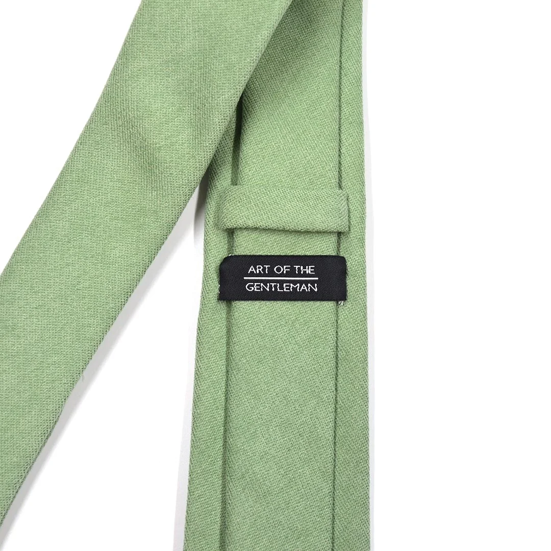 Microsuede Dusty Sage Tie