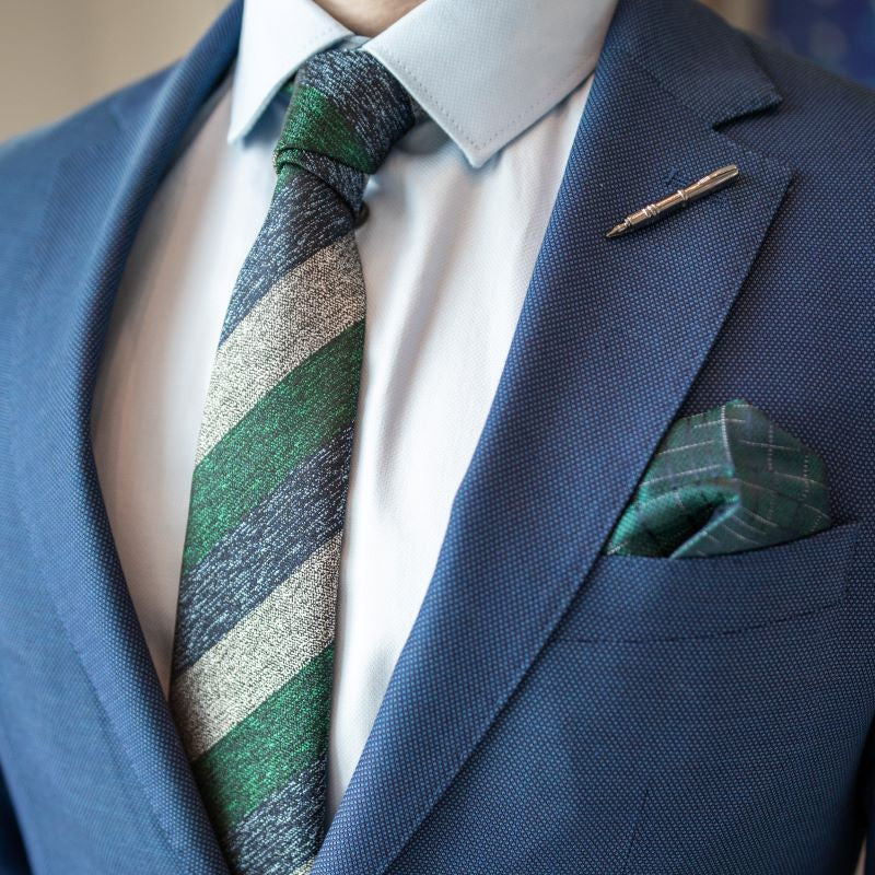 Triple Stripe Liquid Metals Tie