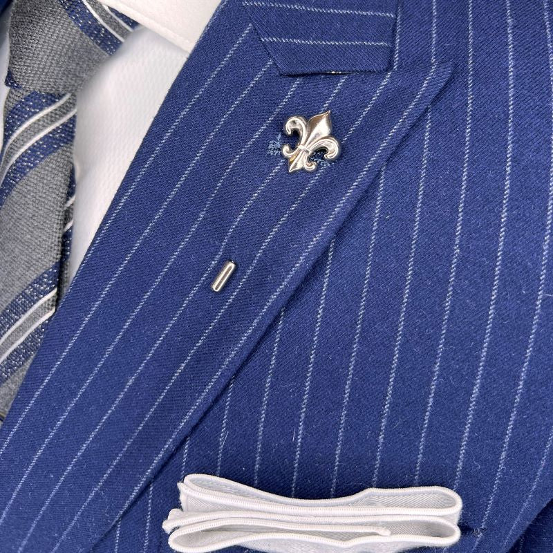 Fleur-De-Lis Silver Lapel Pin