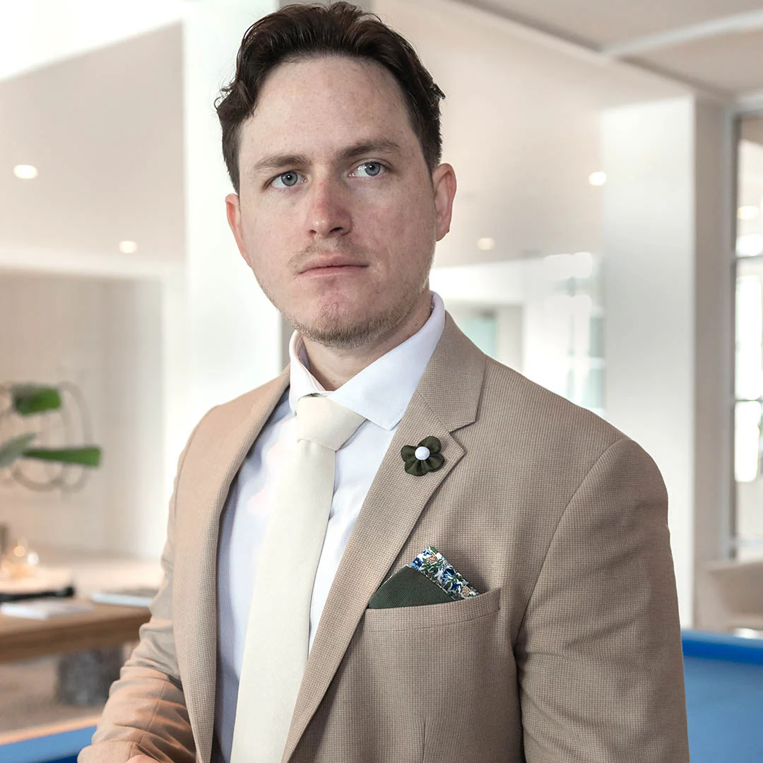 Microsuede Canary Ivory Tie