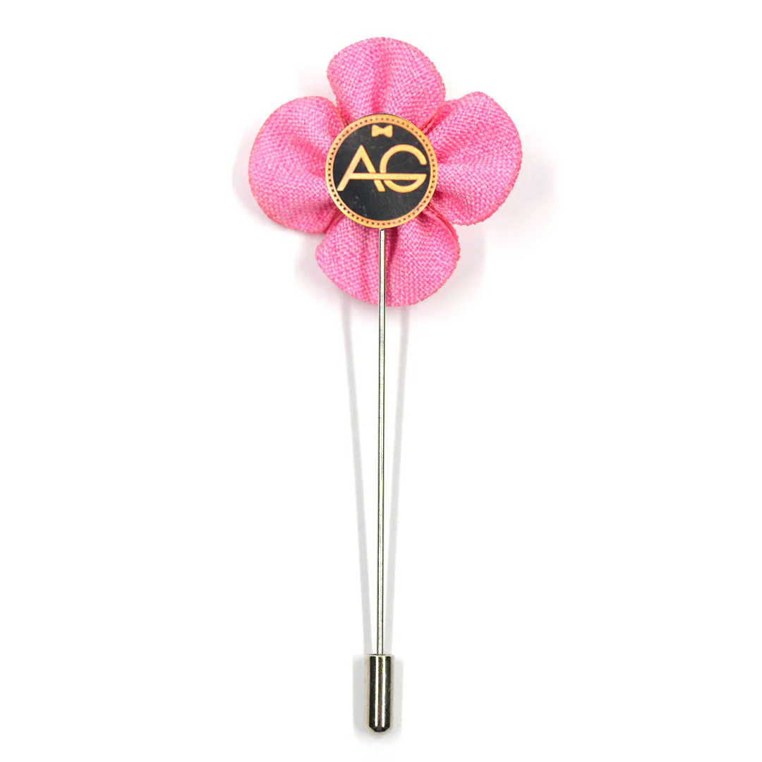 Lapel Pin - Pearl Floral Pink