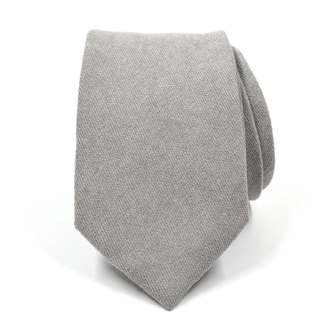 Microsuede Light Grey Tie