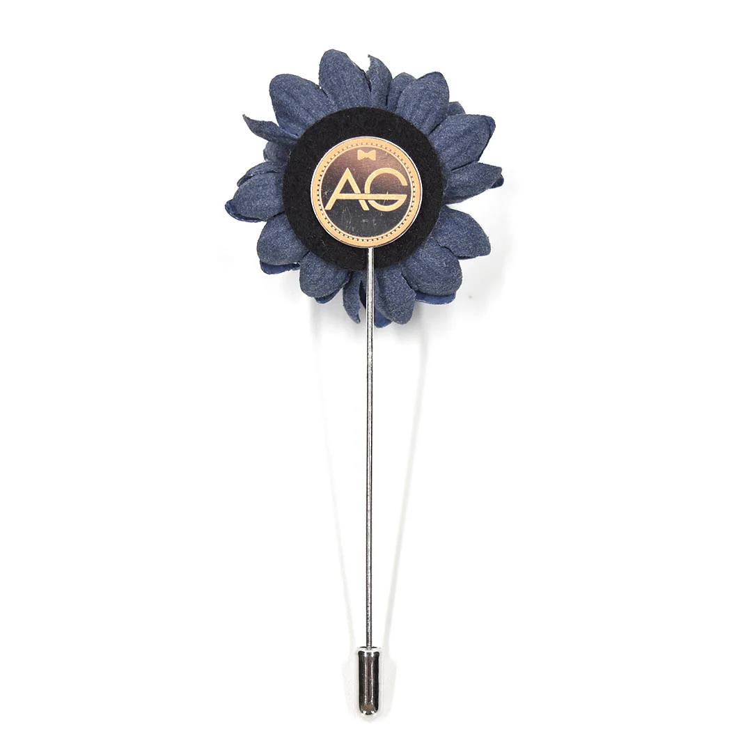 Lapel Pin - Hyacinth Buds Navy